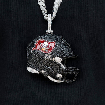 Dije gigante del casco oficial de la NFL de los Tampa Bay Buccaneers