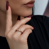 Anillo de cuerda de 6 mm en oro rosa
