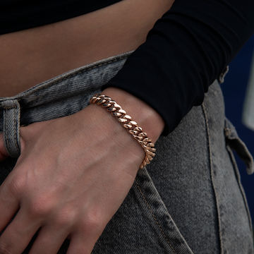 Miami Cuban Link Bracelet in Rose Gold- 8mm