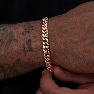 Pulsera Miami Cuban Link en Oro Rosa - 8 mm