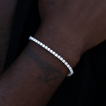 Moissanite Diamond Tennis Bracelet in Sterling Silver- 3mm