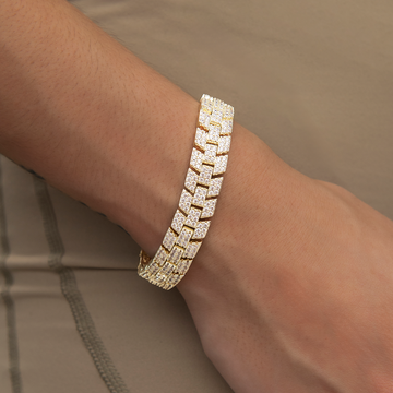 Conjunto de Collar y Pulsera Diamond Spine en Oro Amarillo
