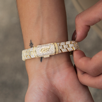 Conjunto de Collar y Pulsera Diamond Spine en Oro Amarillo