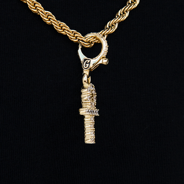 Colgante con clip de Micro Cruz Ankh en oro amarillo