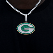Colgante grande con el logo oficial de la NFL de los Green Bay Packers