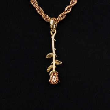 Colgante de Rosa en Oro Rosa