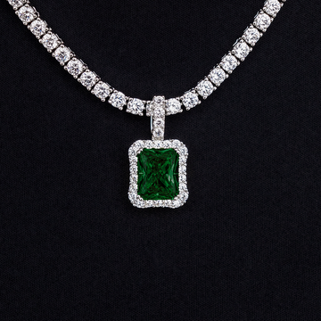 Colgante de microdiamantes en oro blanco
