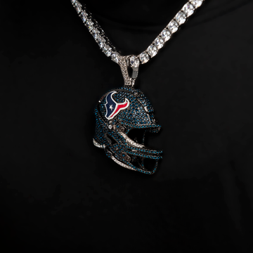 Colgante de Casco de los Houston Texans 2025 - Oro Blanco