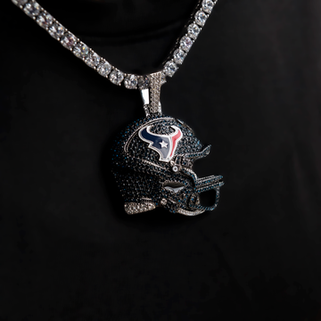 Colgante de Casco de los Houston Texans 2025 - Oro Blanco