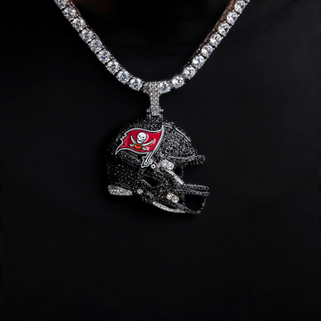 Colgante de casco del equipo Tampa Bay Buccaneers 2025 - Oro blanco