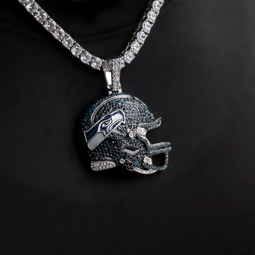 2025 Seattle Seahawks Team Helmet Pendant - White Gold