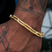 Pulsera de Sujetapapeles en Oro Amarillo - 8mm