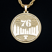 Colgante de moneda oficial de la NBA de los Philadelphia 76ers