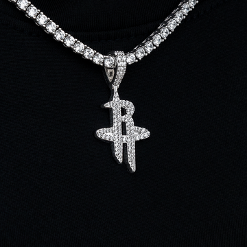 Houston Rockets Official NBA Micro Logo Pendant in White Gold