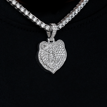 Memphis Grizzlies Official NBA Micro Logo Pendant in White Gold