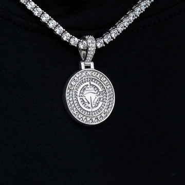 Colgante con Micrologo Oficial de los Los Angeles Clippers de la NBA en Oro Blanco