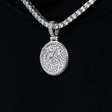 Minnesota Timberwolves Official NBA Micro Logo Pendant in White Gold