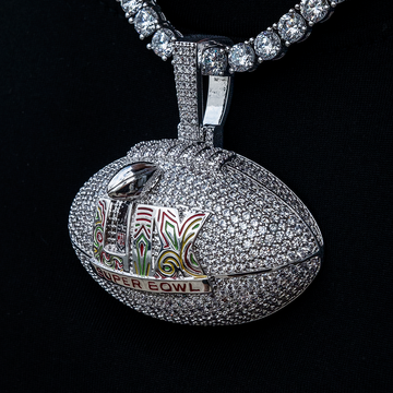 Dije de fútbol americano del Super Bowl LIX - Oro blanco