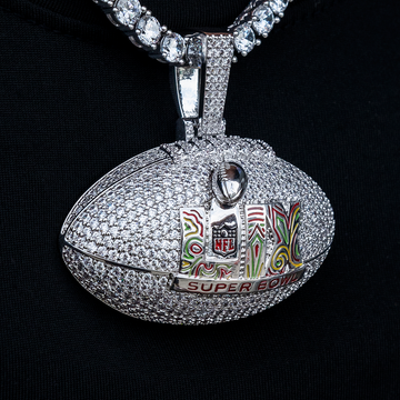 Dije de fútbol americano del Super Bowl LIX - Oro blanco
