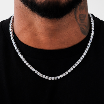 Collar de tenis de diamantes en oro blanco - 5mm
