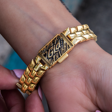 12MM Spine Chain Bracelet - Yellow Gold