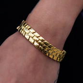 Pulsera de cadena de lomo de 12 MM - Oro amarillo