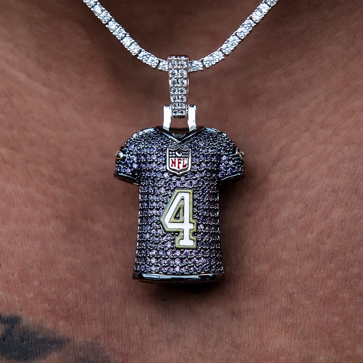 アクセサリー GS203 Zay Flowers Ravens Jersey | NFL Player Jewelry | GLD – The GLD Shop