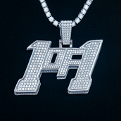 Colgante grande 1de1 - Oro blanco