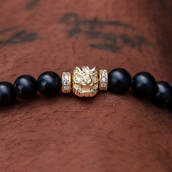 Dragon Beaded Bracelet in Yellow Gold