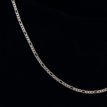 Cadena Fígaro de oro rosa - 2 mm