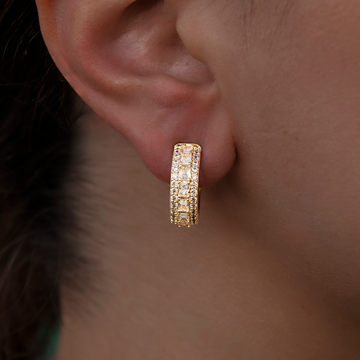 Pendientes de aro de múltiples capas en oro amarillo