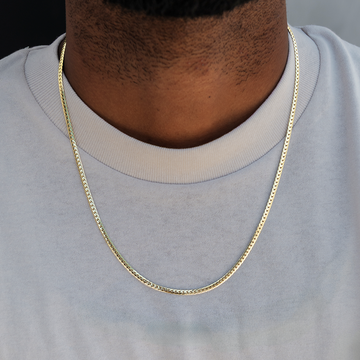 Cadena cubana™ South Beach en oro amarillo - 3 mm
