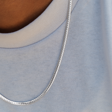 Cadena cubana South Beach™ en oro blanco - 3mm