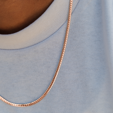 Cadena Cuban™ South Beach en oro rosa - 3 mm