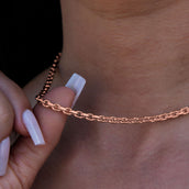 Cadena de caja abierta de 3,6 mm en oro rosa