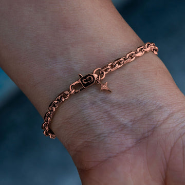 3.6MM Open Box Bracelet in Rose Gold