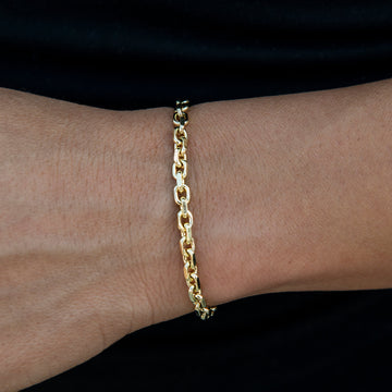 Brazalete abierto de oro amarillo de 3.6MM