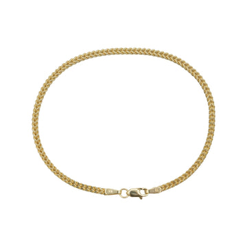 Pulsera de cadena Franco en oro amarillo hueco - 2 mm