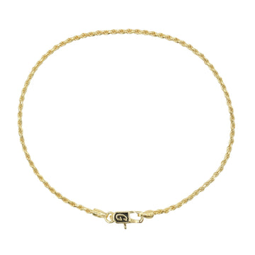 Pulsera Cadena Cuerda en Vermeil de Oro Amarillo - 2mm