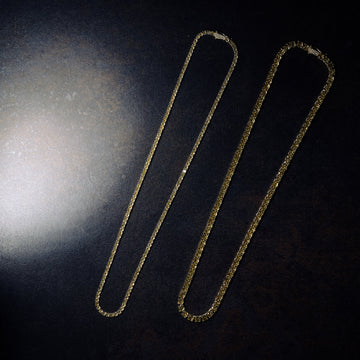 GLD X Bloody Osiris Iced Canary 5mm Diamond Tennis Chain in Yellow Gold Vermeil