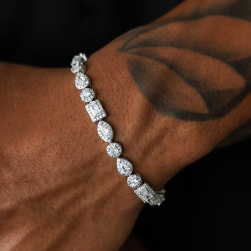 Pulsera Pavé de Diamantes Mixtos