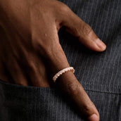 Anillo de banda infinita de 3 mm de vermeil de oro rosa