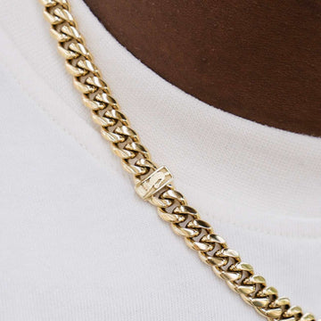 Cadena cubana Miami de 8 mm Golden State Warriors - Oro
