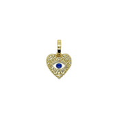 Corazón mal de ojo moneda pequeña