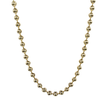 Moon Cut Ball Chain in Solid Gold - 4mm