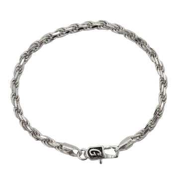 Rope Chain Bracelet in Sterling Silver - 4mm