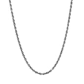 Cadena de Cuerda de Plata de Ley - 4mm