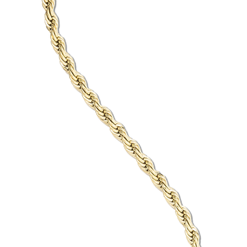 Collar de cadena tipo cuerda en oro amarillo - 4mm