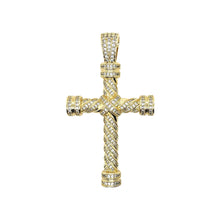 Cruz de cuerda con diamante