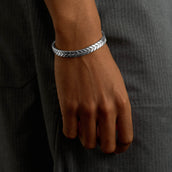 Pulsera de espiga Defined en oro blanco - 7 mm
